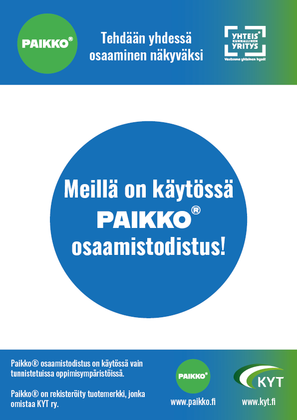 PAIKKO-juliste kuvana.