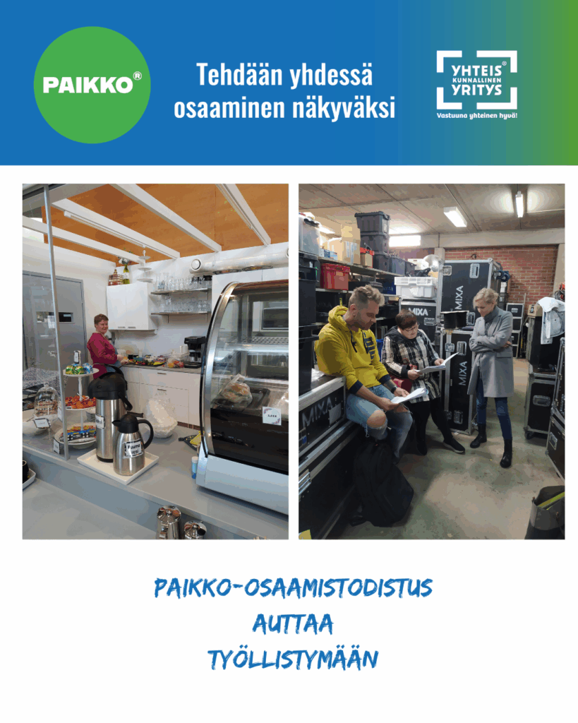 PAIKKO-osaamistodistus auttaa työllistymään kuva.