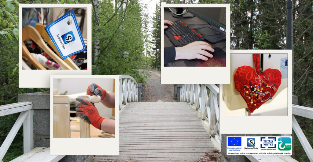 Kuvakooste SaimaanVirran oppimisympäristöstä.