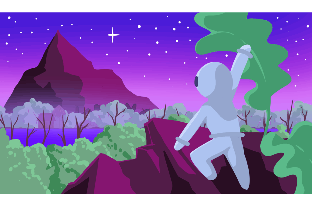 Kuvituskuva tietokonepelistä.