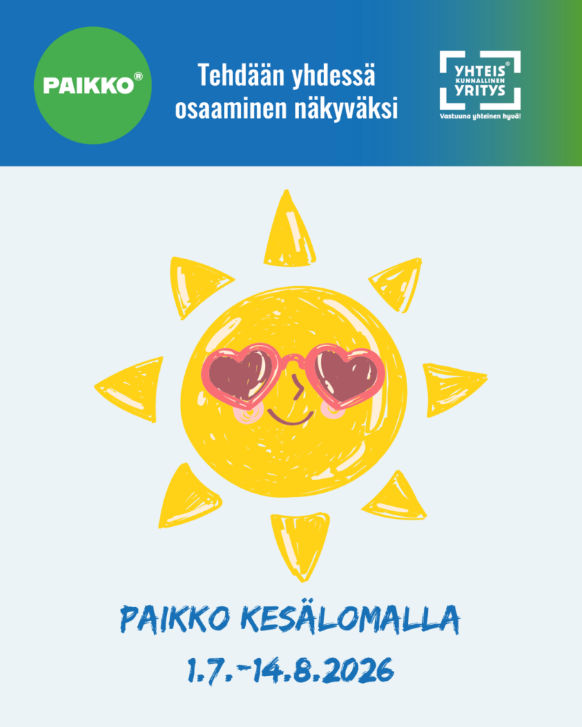 PAIKKO kesälomalla heinäkuussa 2026.