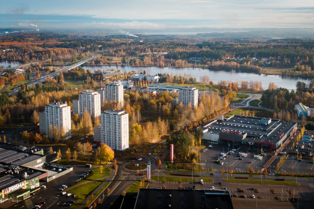 Imatran kaupunki ilmakuvassa.